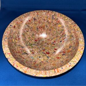 Brookpark Melamine 8  Inches Rainbow confetti Splatter bowl 50’s 60’s vintage